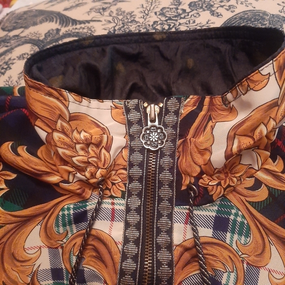 Vintage Baroque Ornate Style Multi Windbreaker 80s - Picture 6 of 8